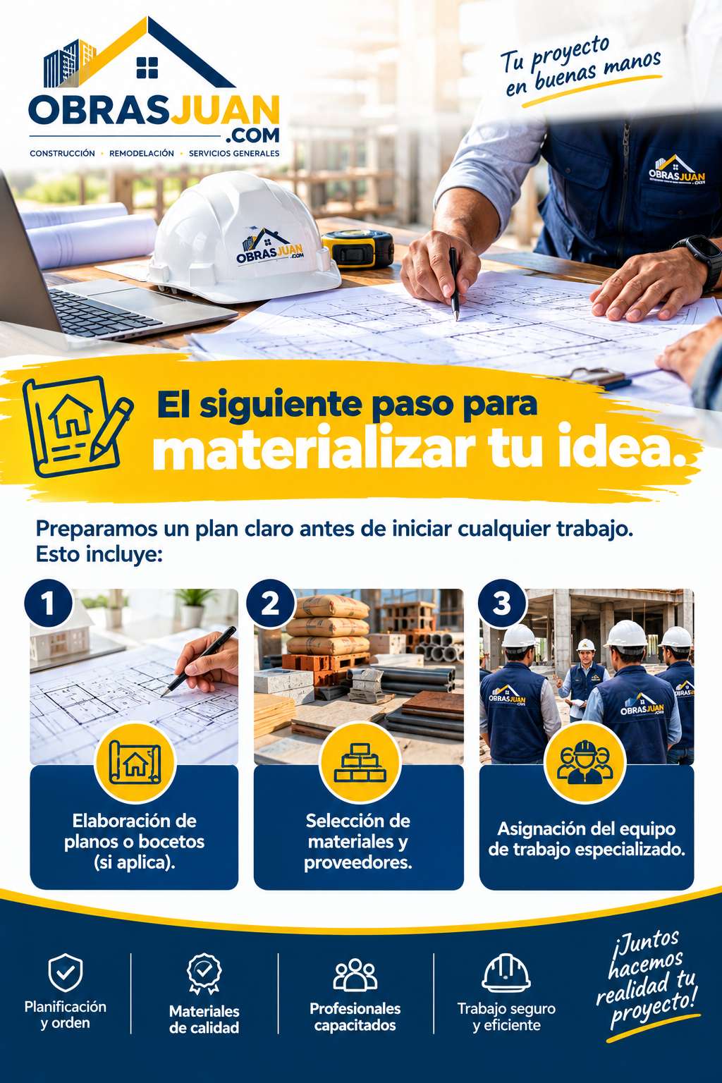 Plan claro para materializar tu proyecto