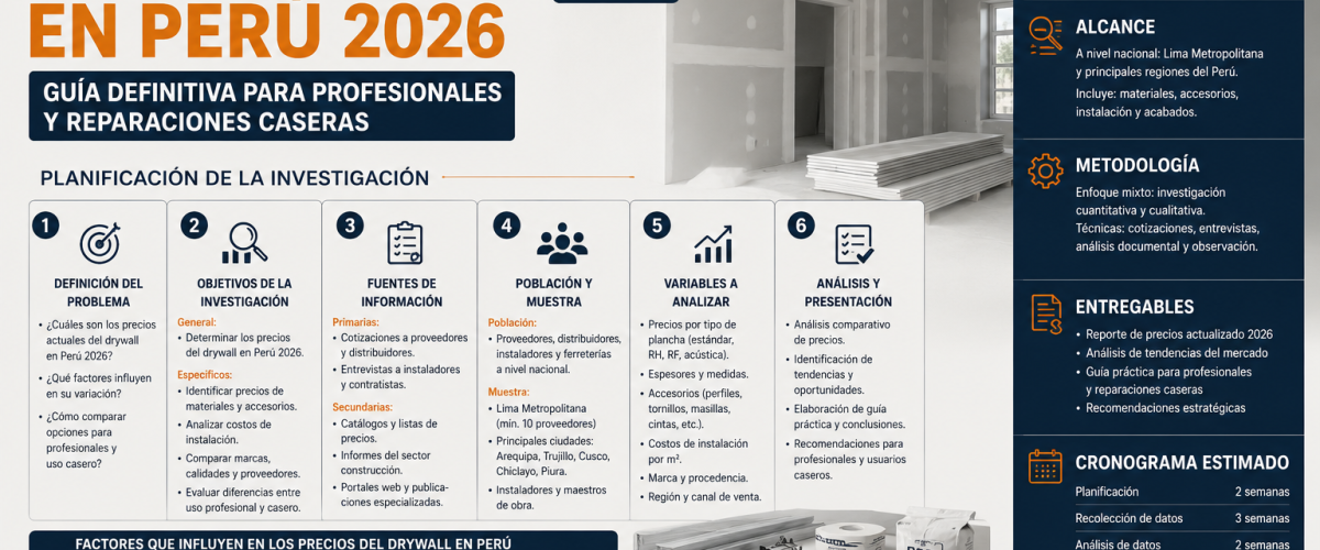 Precios del Drywall en Perú 2026: Guía Definitiva para Profesionales y Reparaciones Caseras